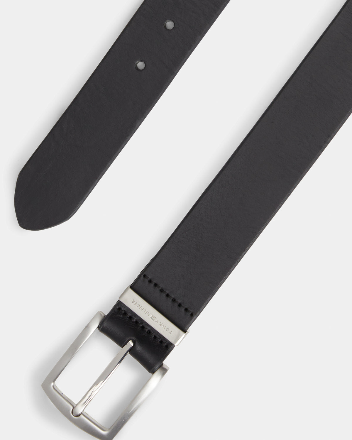 Tommy Hilfiger Denton 3.5" Corp Mens Belt - Black | CHO | Designer Mens Belts