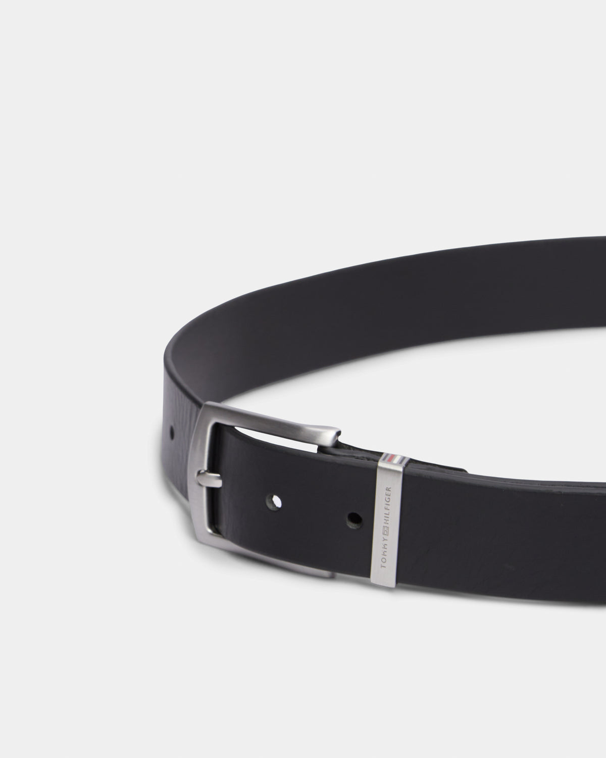 Tommy Hilfiger Denton 3.5" Corp Mens Belt - Black | CHO | Designer Mens Belts