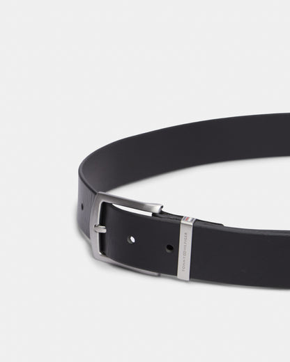 Tommy Hilfiger Denton 3.5" Corp Mens Belt - Black | CHO | Designer Mens Belts