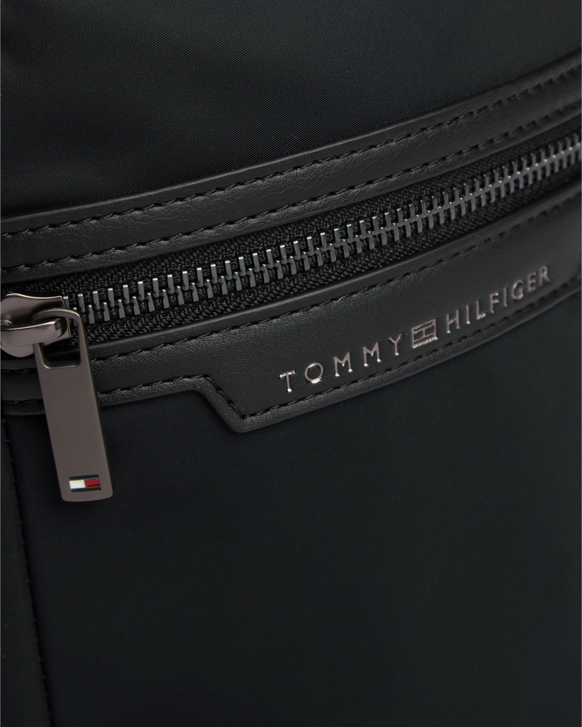 Tommy Hilfiger TH Nylon Mens Mini Reporter Bag - Black | CHO | Designer Mens Shoulder Bags