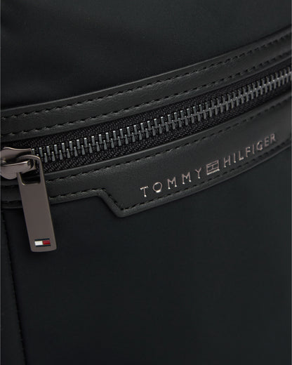 Tommy Hilfiger TH Nylon Mens Mini Reporter Bag - Black | CHO | Designer Mens Shoulder Bags