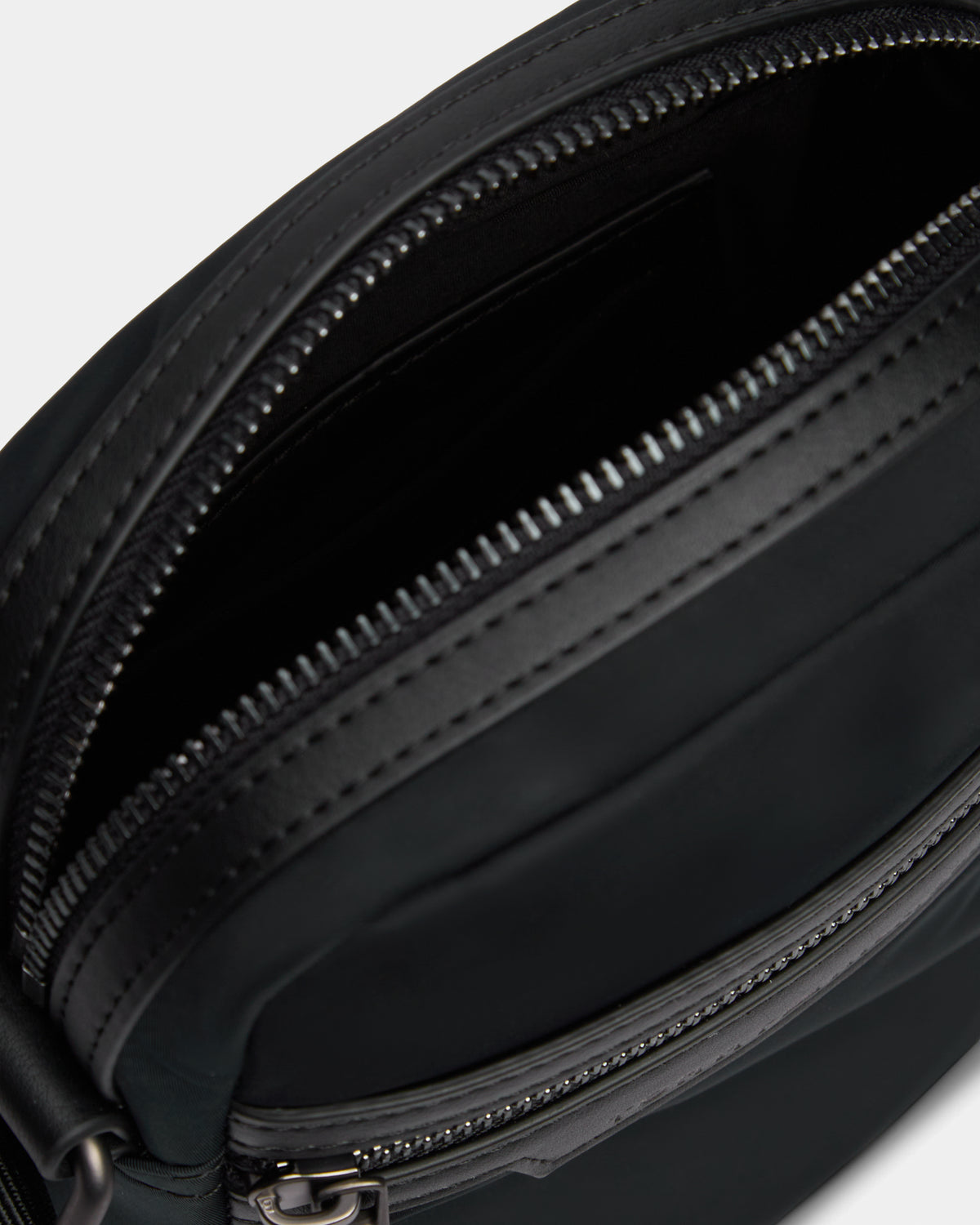 Tommy Hilfiger TH Nylon Mens Mini Reporter Bag - Black | CHO | Designer Mens Shoulder Bags