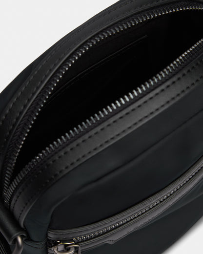 Tommy Hilfiger TH Nylon Mens Mini Reporter Bag - Black | CHO | Designer Mens Shoulder Bags