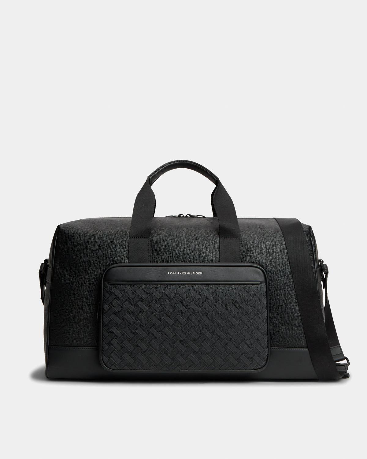 Tommy Hilfiger TH Modern Monogram Mens Duffle Bag - Black | CHO | Designer Mens Duffle Bags