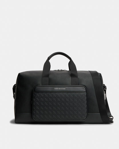 Tommy Hilfiger TH Modern Monogram Mens Duffle Bag - Black | CHO | Designer Mens Duffle Bags