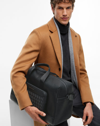 Tommy Hilfiger TH Modern Monogram Mens Duffle Bag - Black | CHO | Designer Mens Duffle Bags