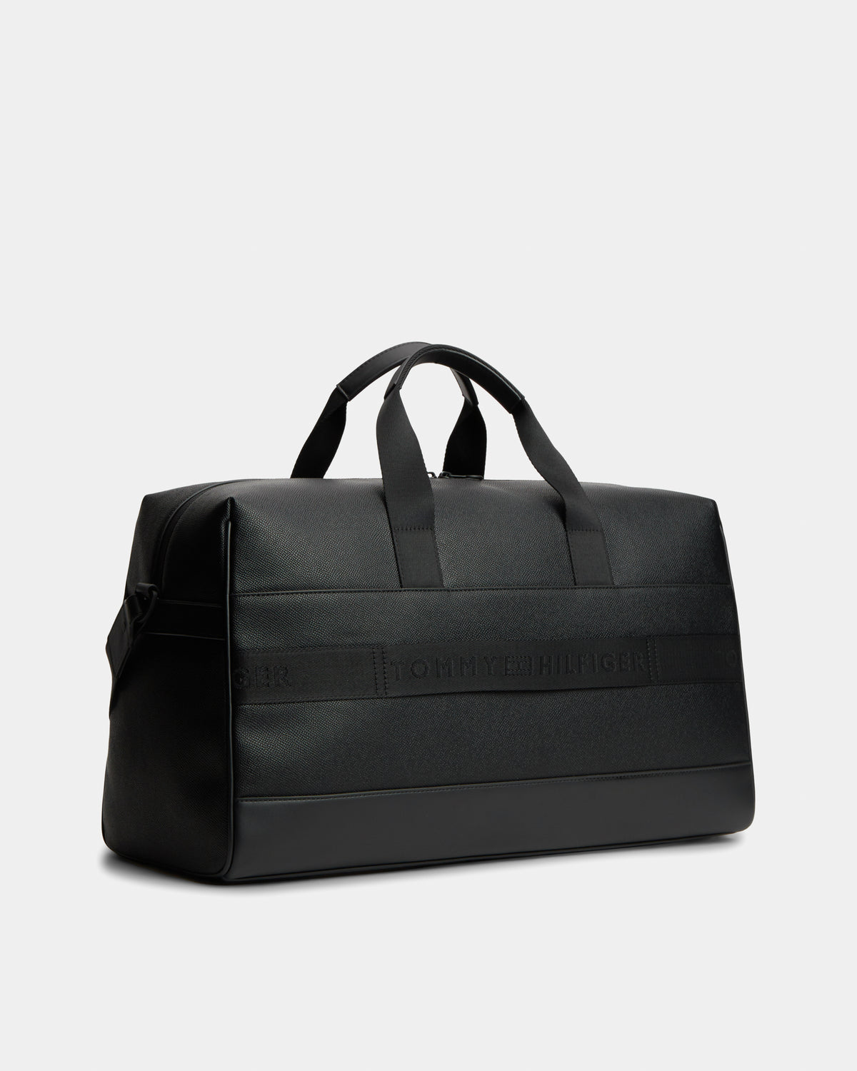 Tommy Hilfiger TH Modern Monogram Mens Duffle Bag - Black | CHO | Designer Mens Duffle Bags