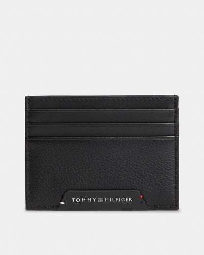 Tommy Hilfiger TH Corp Mens Card Holder - Black | CHO | Designer Mens Wallets