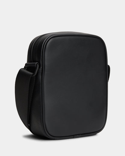 Tommy Hilfiger TH Modern Monogram Mens Mini Reporter Bag - Black | CHO | Designer Mens Shoulder Bags