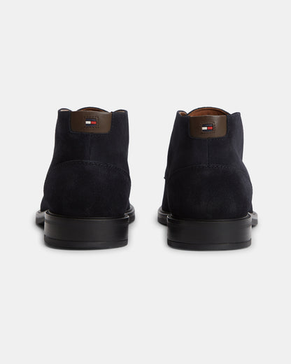 Tommy Hilfiger Corporate Dressy Suede Mens Lace Boots - Navy Blue