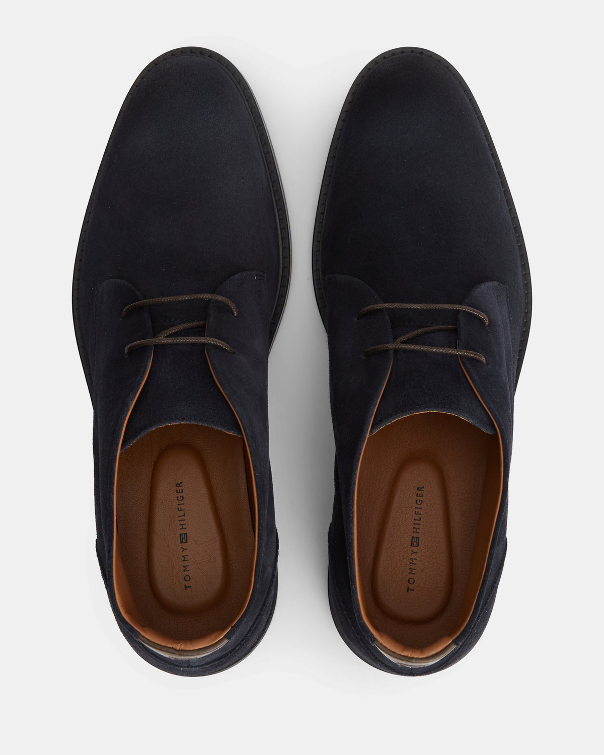 Tommy Hilfiger Corporate Dressy Suede Mens Lace Boots - Navy Blue