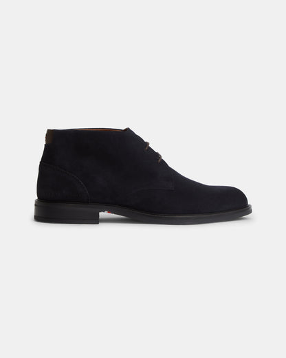 Tommy Hilfiger Corporate Dressy Suede Mens Lace Boots - Navy Blue