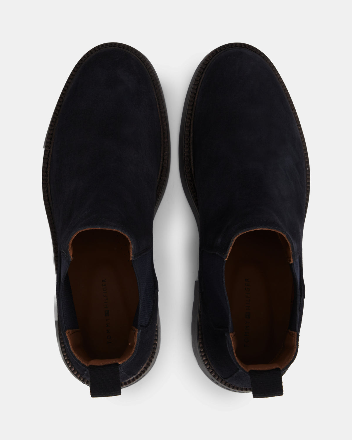 Tommy Hilfiger Corporate Casual Suede Mens Chelsea Boots - Navy Blue