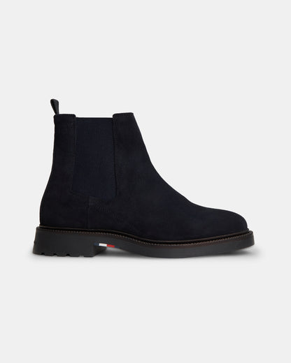Tommy Hilfiger Corporate Casual Suede Mens Chelsea Boots - Navy Blue