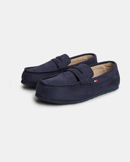 Tommy Hilfiger Driver Mens Hilfiger House Shoes - Navy Blue