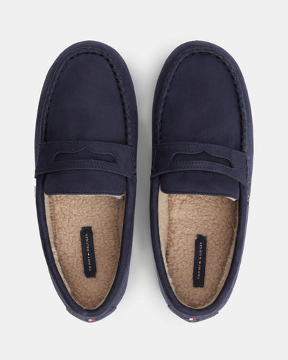 Tommy Hilfiger Driver Mens Hilfiger House Shoes - Navy Blue