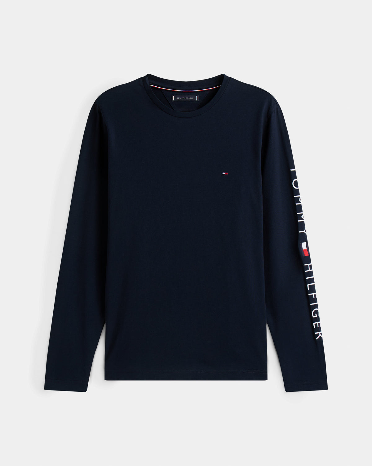 Tommy Hilfiger Tommy Logo Mens Long Sleeve T - Shirt - Navy Blue | CHO | Designer Mens Logo T - Shirts