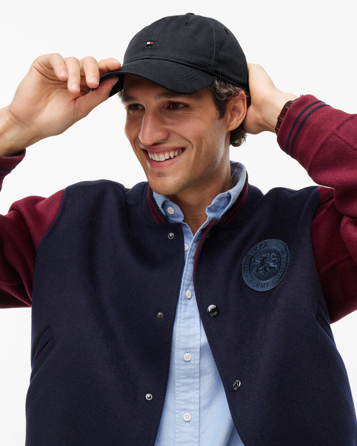 Tommy Hilfiger TH Flag '85 Soft Mens 6 Panel Cap - Space Blue | CHO | Designer Mens Caps