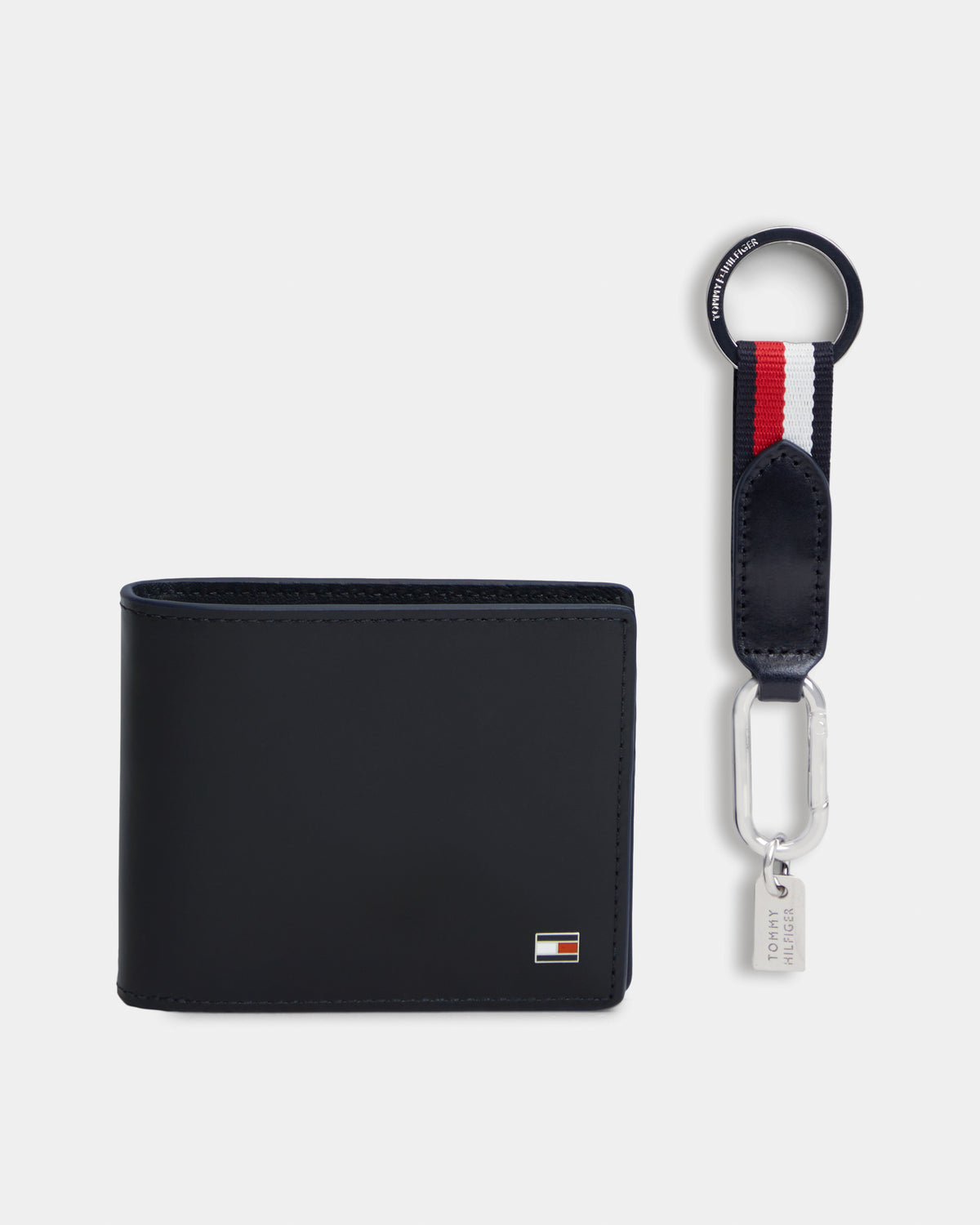 Tommy Hilfiger Gift Box Mens Mini Wallet & Key Fob - Space Blue | CHO | Designer Mens Wallets