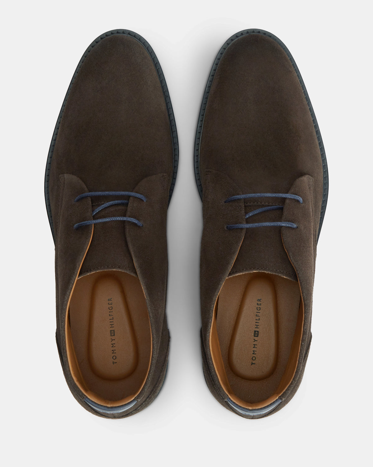 Tommy Hilfiger Corporate Dressy Suede Mens Lace Boots - Cocoa