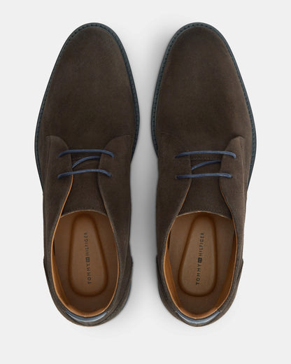 Tommy Hilfiger Corporate Dressy Suede Mens Lace Boots - Cocoa