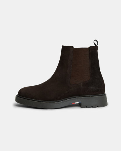 Tommy Hilfiger Corporate Casual Suede Mens Chelsea Boots - Cocoa