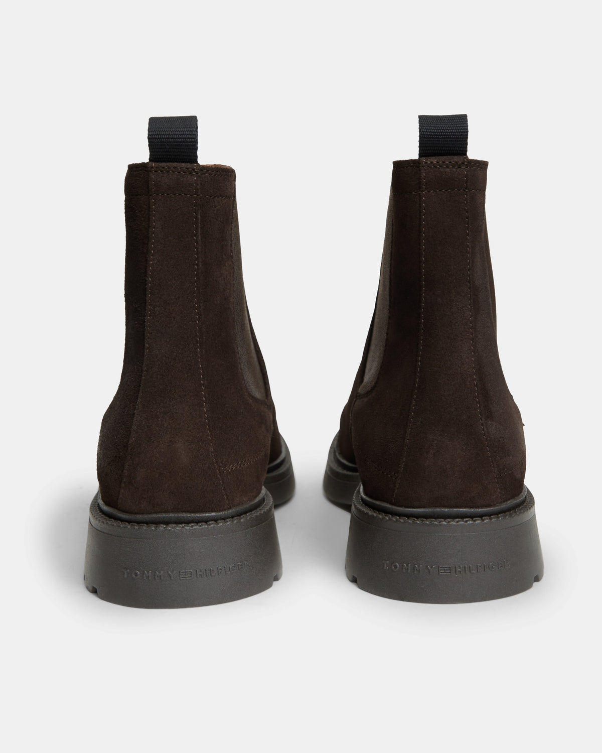 Tommy Hilfiger Corporate Casual Suede Mens Chelsea Boots - Cocoa