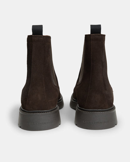 Tommy Hilfiger Corporate Casual Suede Mens Chelsea Boots - Cocoa