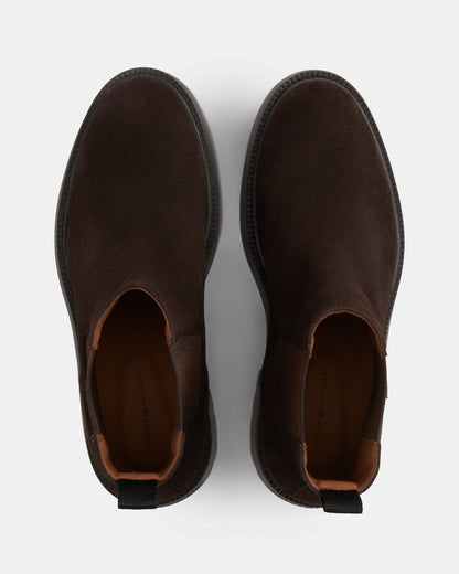 Tommy Hilfiger Corporate Casual Suede Mens Chelsea Boots - Cocoa