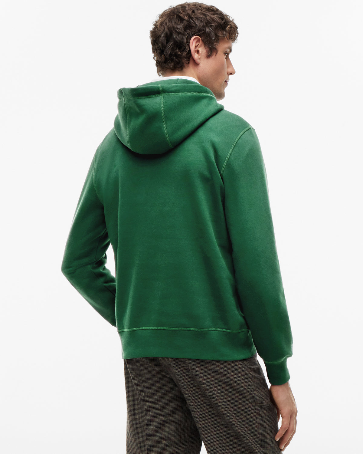 Tommy Hilfiger Tommy Logo Flex Fleece Hoodie - Ornamental Green | CHO | Designer Mens Hoodies