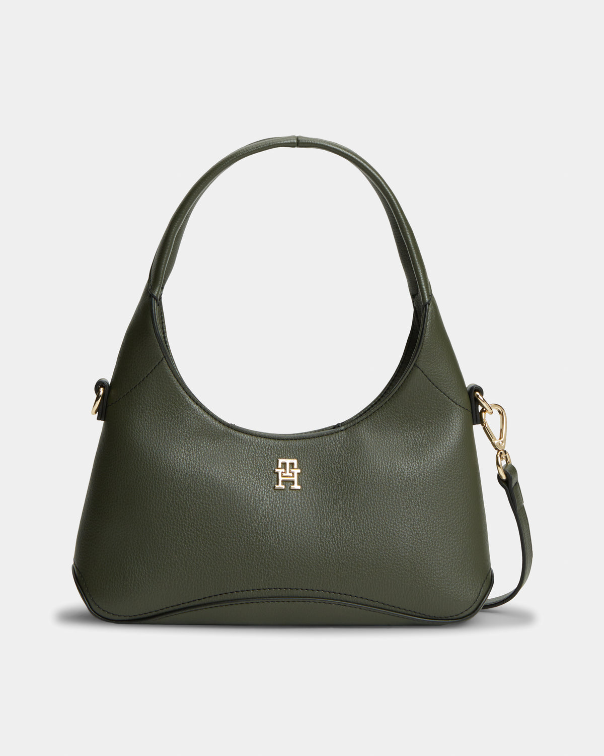 Tommy Hilfiger TH Everyday Womens Mini Hobo Bag - Dark Olive | CHO | Designer Womens Shoulder Bags