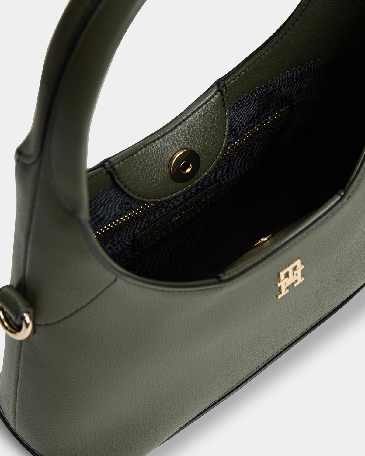 Tommy Hilfiger TH Everyday Womens Mini Hobo Bag - Dark Olive | CHO | Designer Womens Shoulder Bags