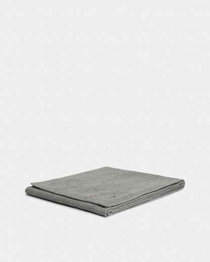 Tommy Hilfiger TH Flag Mens Pima Cotton Scarf - Medium Grey Heather | CHO | Designer Mens Scarves