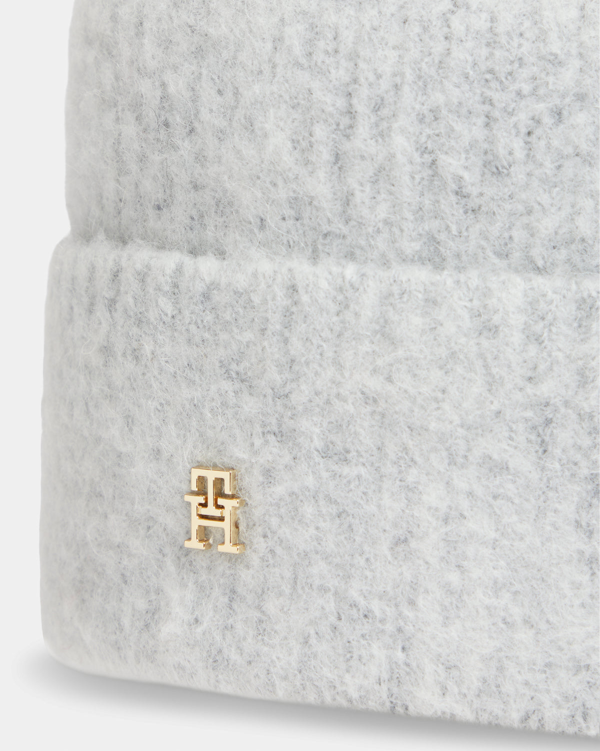 Tommy Hilfiger TH Elevated Chic Womens Beanie - Light Grey Heather | CHO | Designer Womens Beanies