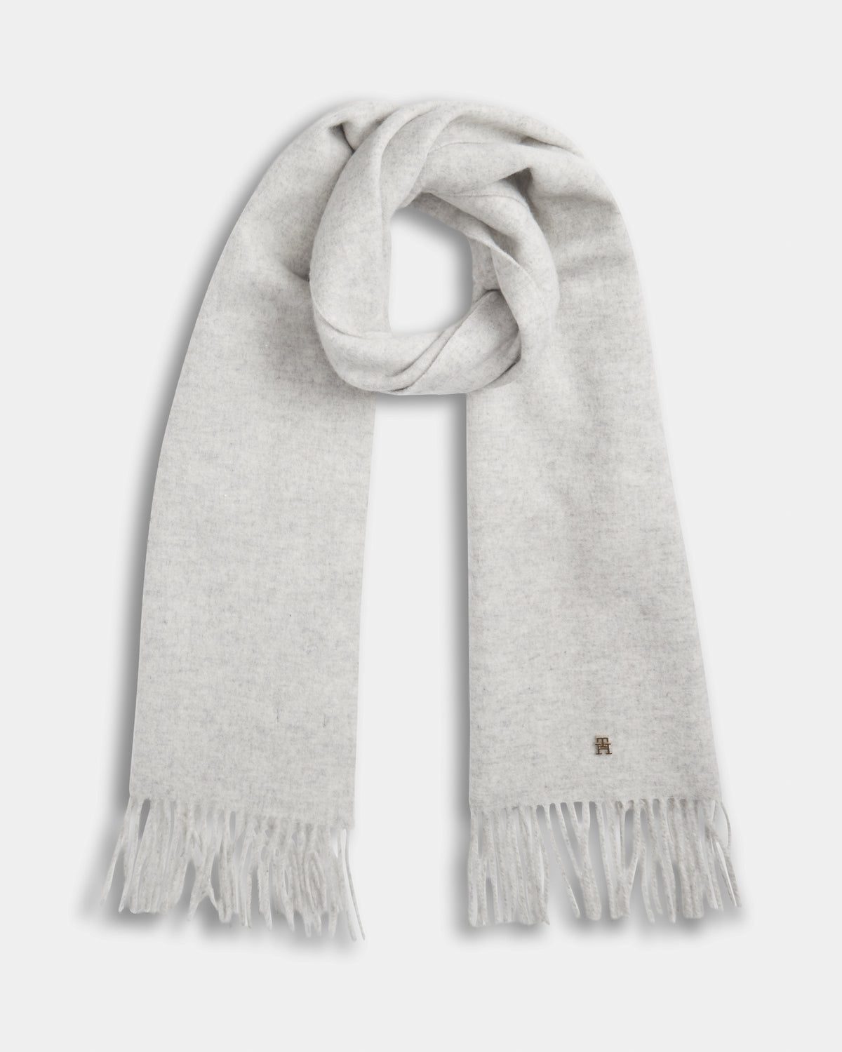 Tommy Hilfiger TH Elevated Chic Womens Woven Scarf - Light Grey Heather | CHO | Designer Womens Scarves