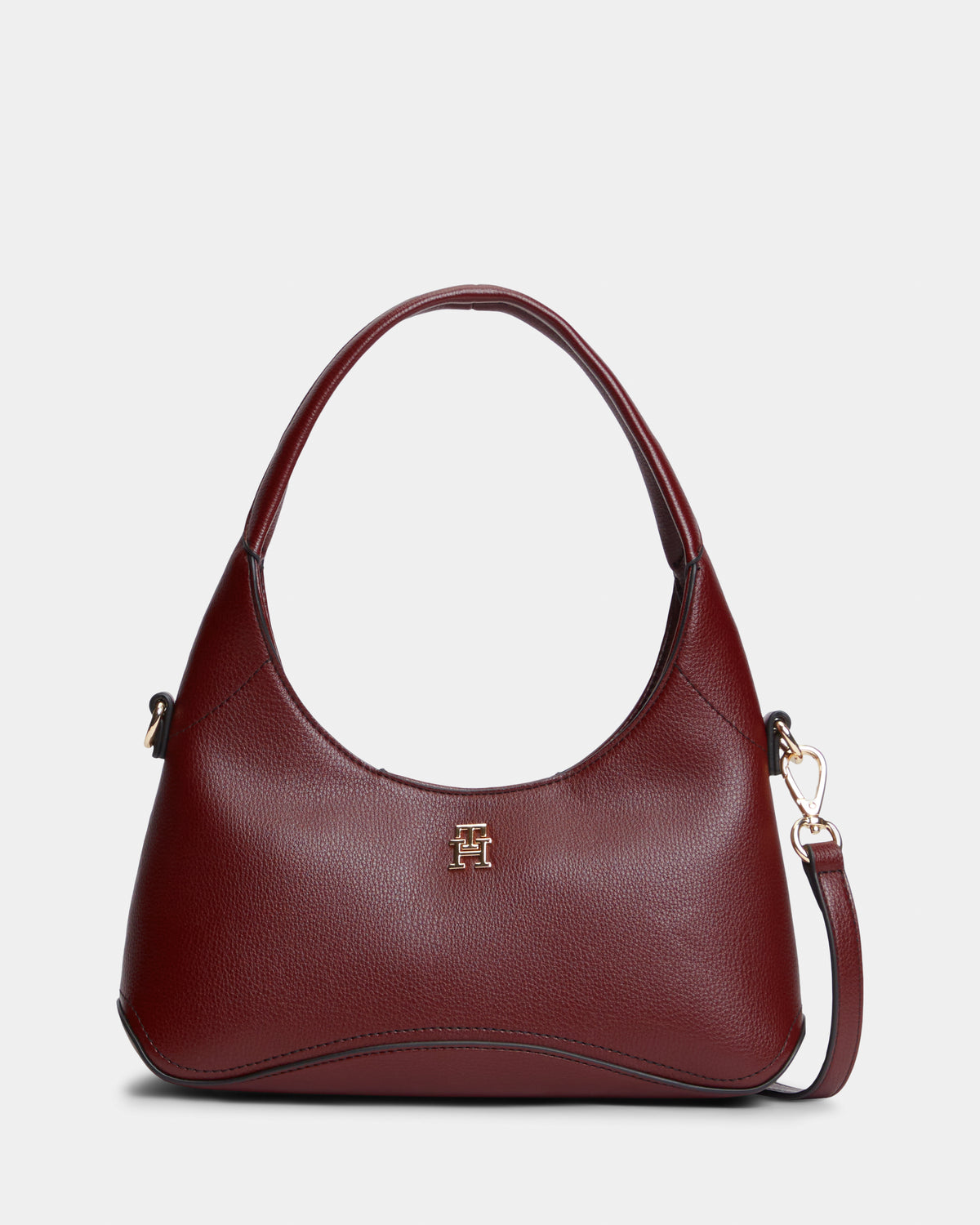 Tommy Hilfiger TH Everyday Womens Mini Hobo Bag - Oxblood | CHO | Designer Womens Shoulder Bags