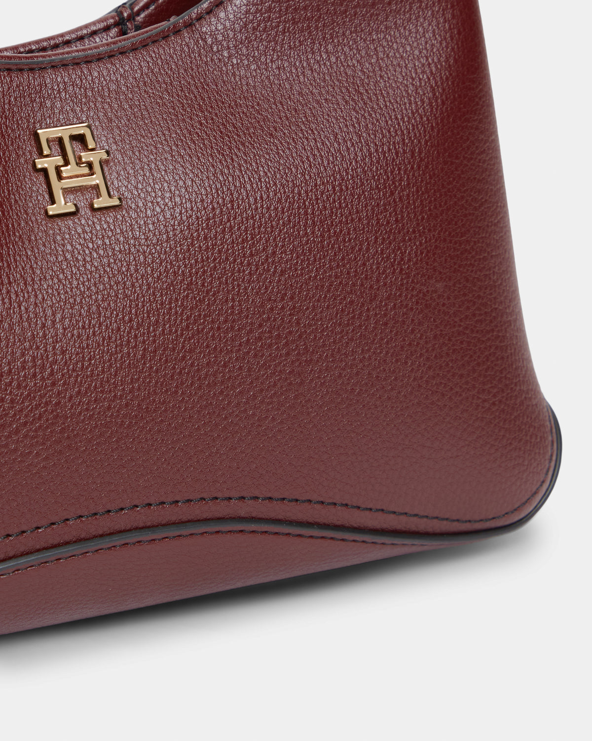 Tommy Hilfiger TH Everyday Womens Mini Hobo Bag - Oxblood | CHO | Designer Womens Shoulder Bags