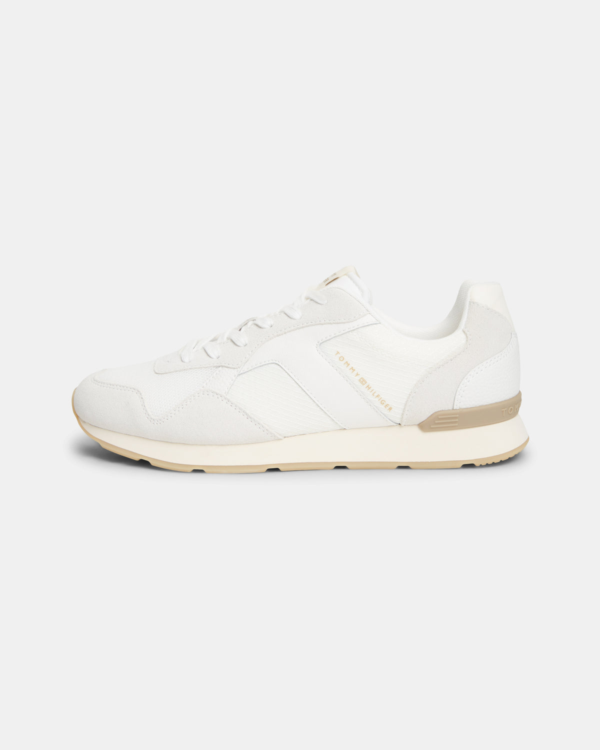 Tommy Hilfiger TH Core Mix Mens Trainers - Ecru