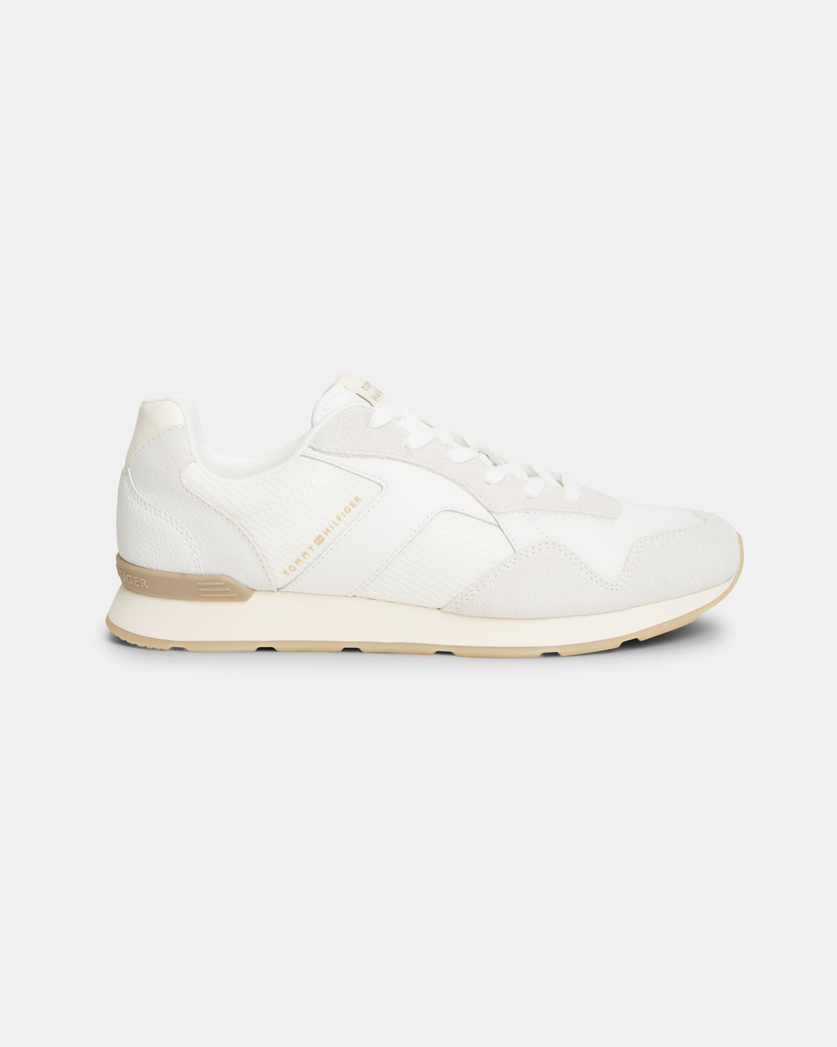Tommy Hilfiger TH Core Mix Mens Trainers - Ecru