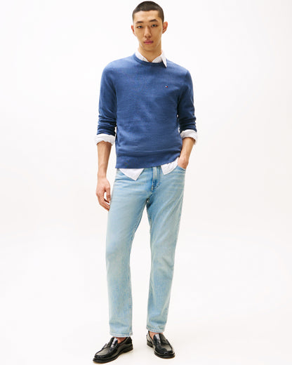 Tommy Hilfiger Essential Cotton Crew Neck Mens Sweatshirt - Aegean Sea Heather