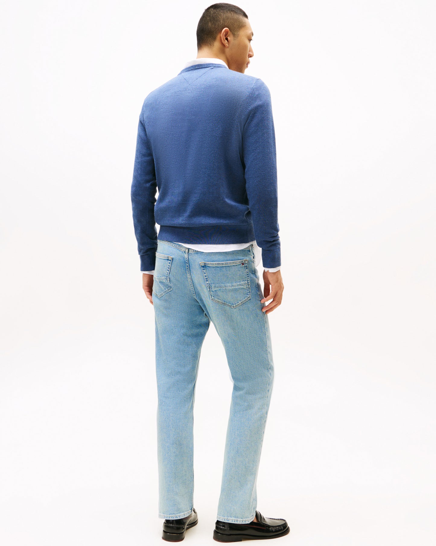 Tommy Hilfiger Essential Cotton Crew Neck Mens Sweatshirt - Aegean Sea Heather