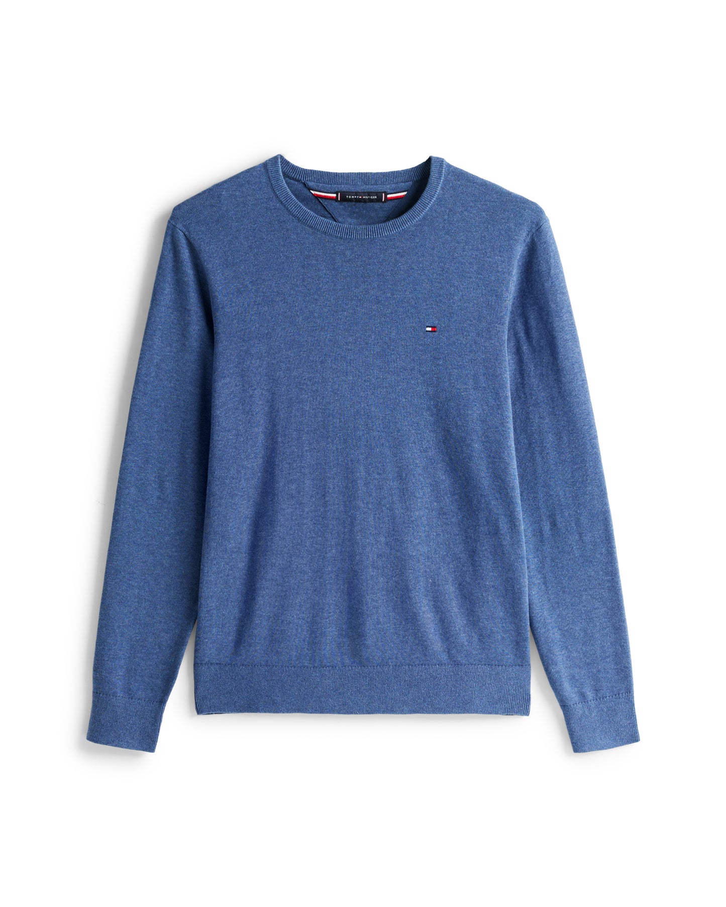 Tommy Hilfiger Essential Cotton Crew Neck Mens Sweatshirt - Aegean Sea Heather