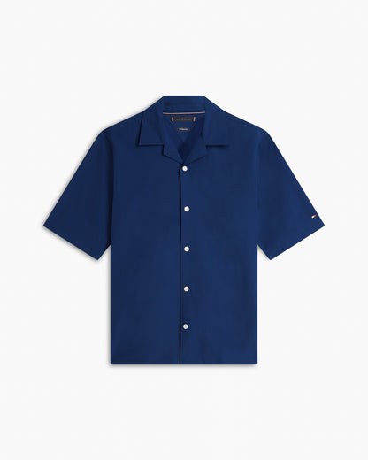 Tommy Hilfiger Performance Seersucker Mens Short Sleeve Shirt - Carbon Navy/Black Stripe