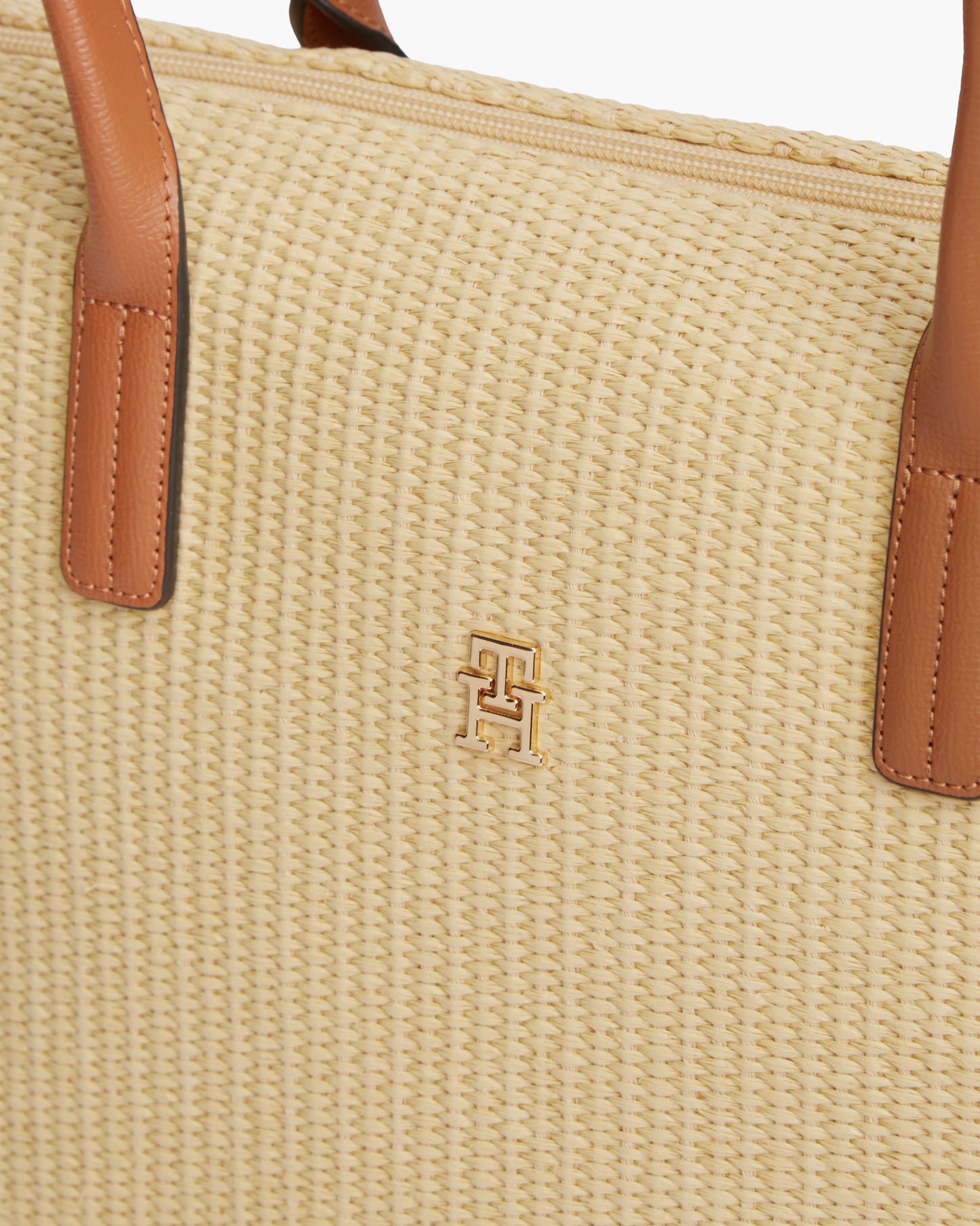 Tommy Hilfiger Popette Raffia Womens Tote Bag - Natural Raffia | CHO | Designer Womens Tote Bags