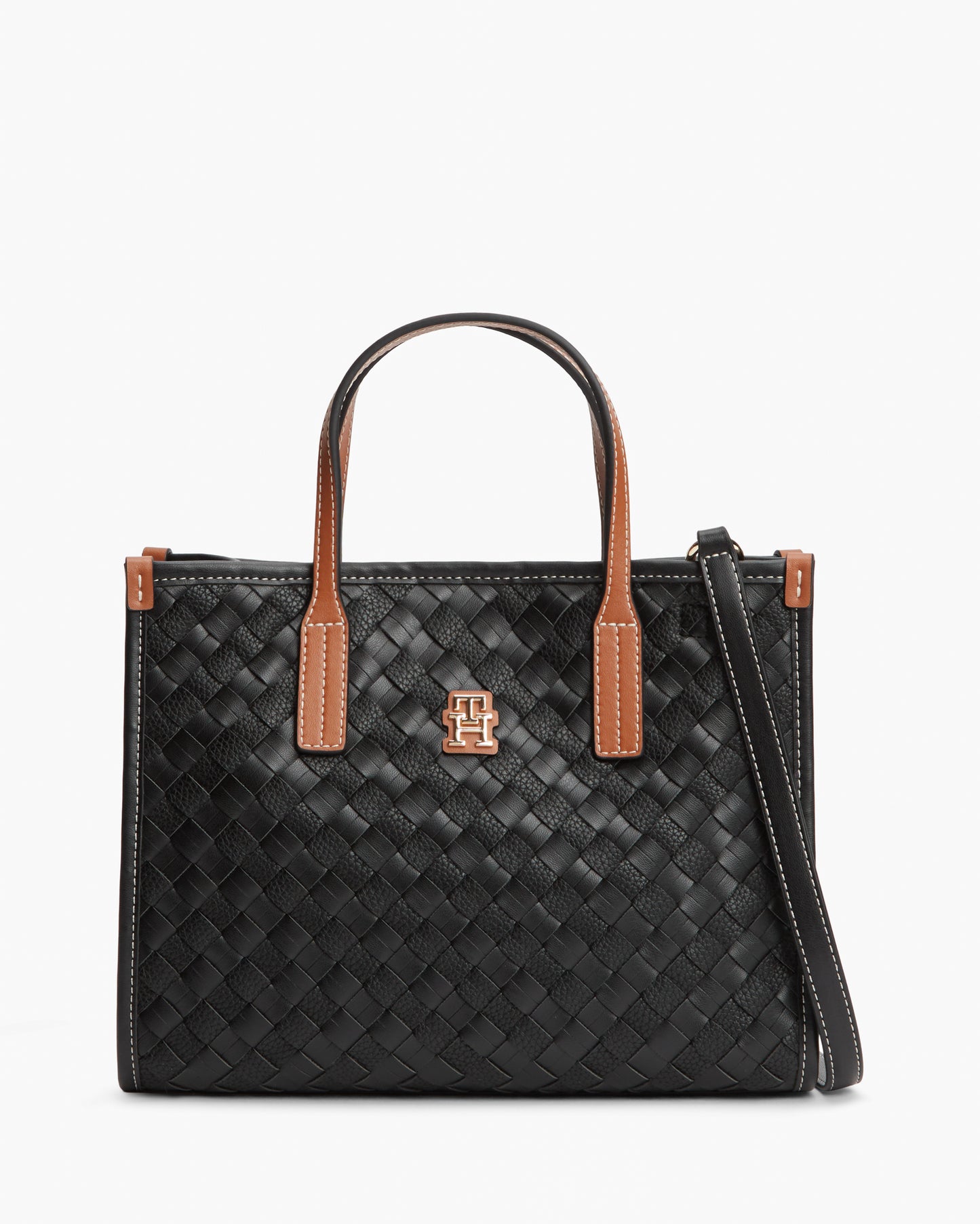 Tommy Hilfiger TH City Womens Mini Tote Bag - Black Mix | CHO | Designer Womens Tote Bags