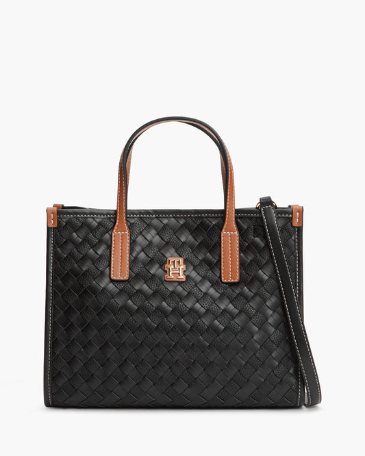Tommy Hilfiger TH City Womens Mini Tote Bag - Black Mix | CHO | Designer Womens Tote Bags