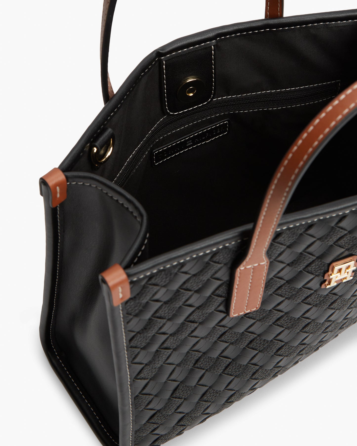 Tommy Hilfiger TH City Womens Mini Tote Bag - Black Mix | CHO | Designer Womens Tote Bags