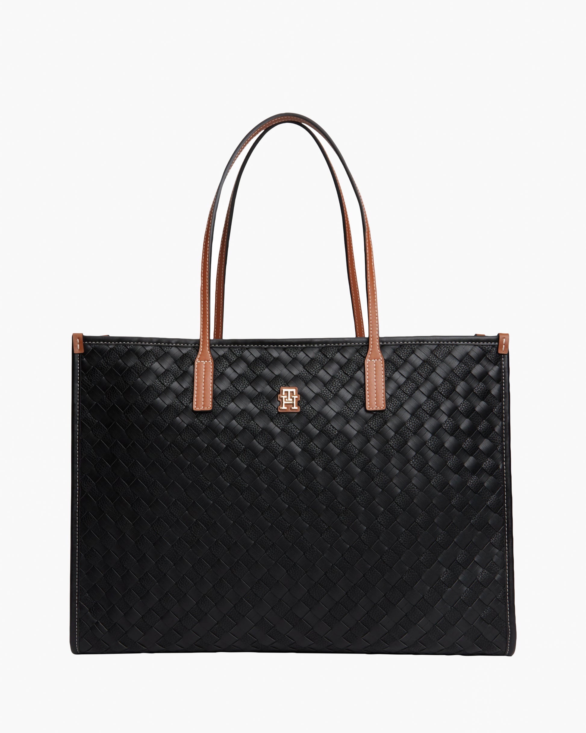 Tommy Hilfiger TH City Womens Tote Bag - Black Mix | CHO | Designer Womens Tote Bags