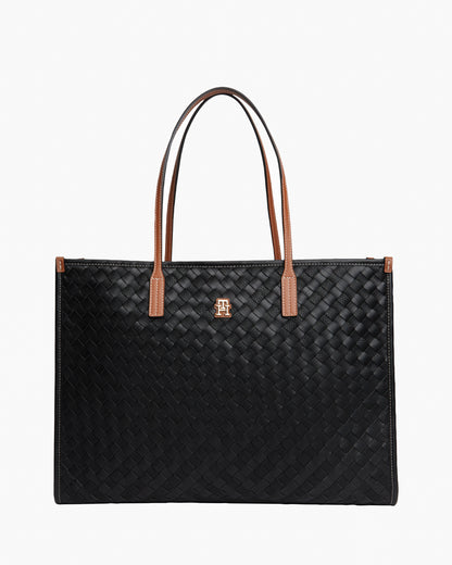 Tommy Hilfiger TH City Womens Tote Bag - Black Mix | CHO | Designer Womens Tote Bags