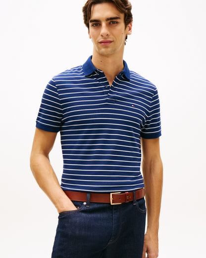 Tommy Hilfiger 1985 Regular Fit Mens Polo - Carbon Navy/Ivory Petal
